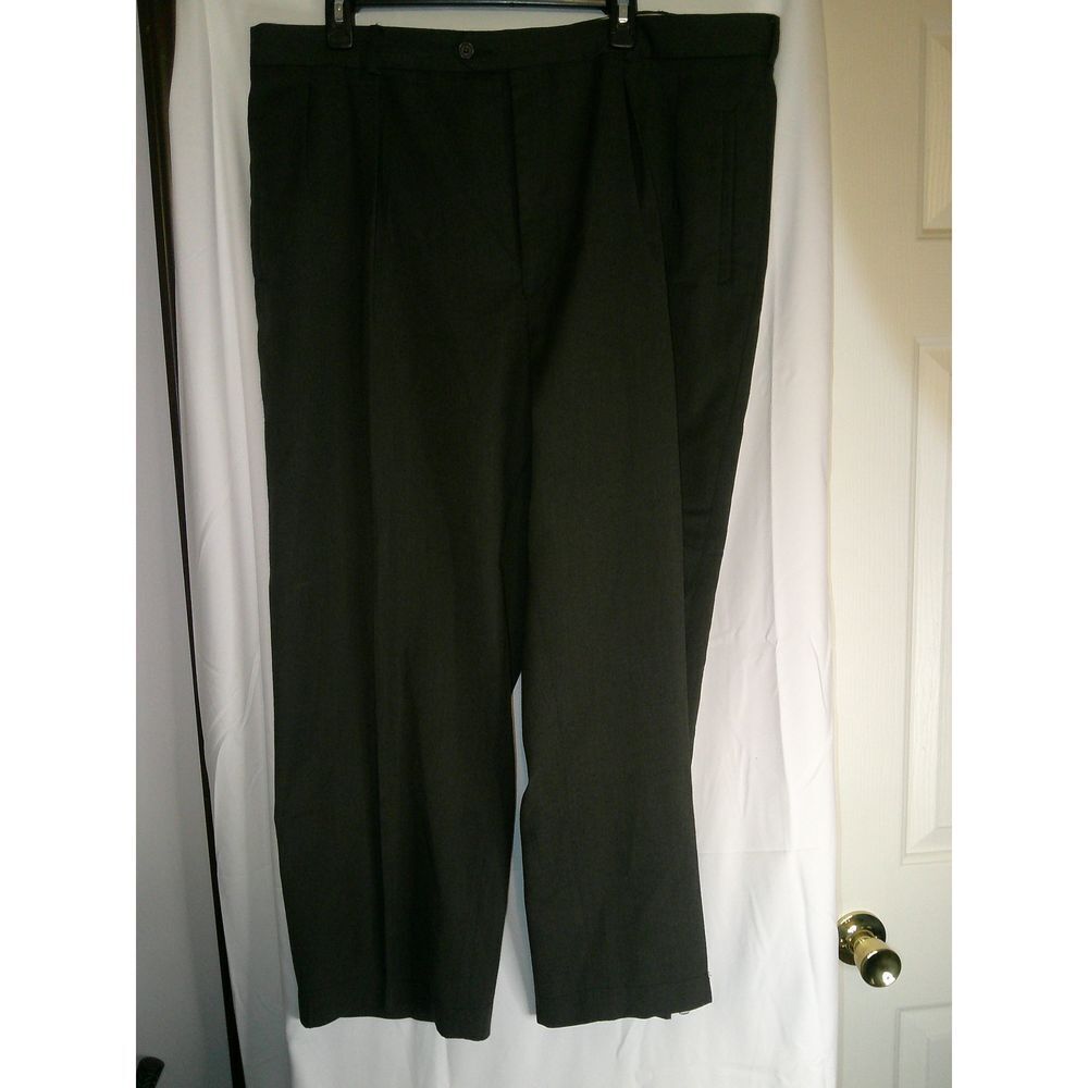 Chaps Charcoal Gray Dress Pantsβ Polyester-Rayon Blend Professional Work Slacks